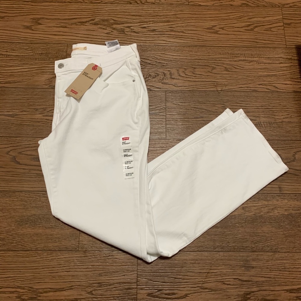 LEVI’S 505 Straight White Jeans